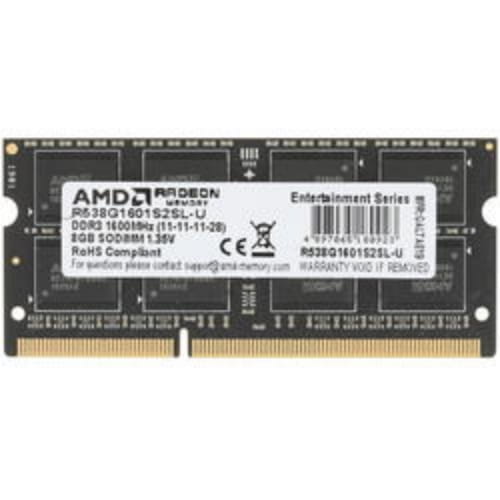Оперативная память SODIMM AMD Radeon R5 Entertainment Series [R538G1601S2SL-U] 8 ГБ