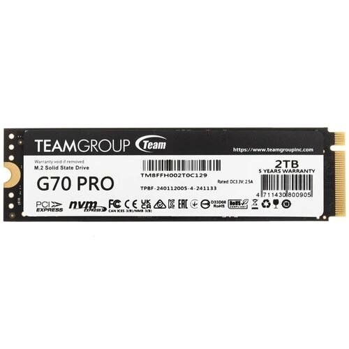 2000 ГБ M.2 NVMe накопитель TEAMGROUP T-FORCE G70 Pro [TM8FFH002T0C129]