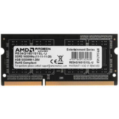 Оперативная память SODIMM AMD Radeon R5 Entertainment Series [R534G1601S1SL-U] 4 ГБ