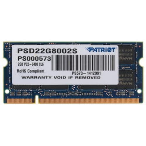 Оперативная память SODIMM Patriot Signature [PSD22G8002S] 2 ГБ