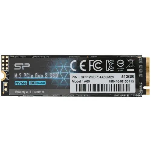 512 ГБ M.2 NVMe накопитель Silicon Power P34A60 [SP512GBP34A60M28]