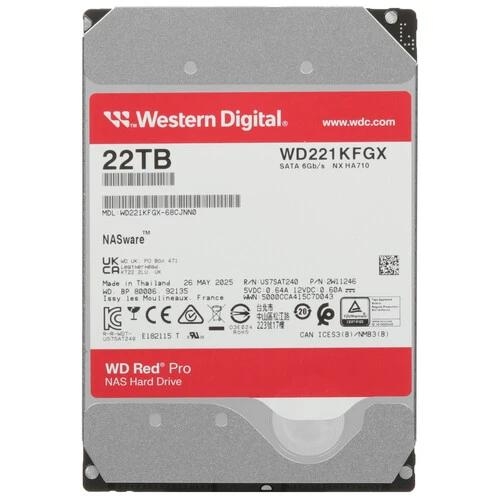 22 ТБ Жесткий диск WD Red Pro [WD221KFGX]