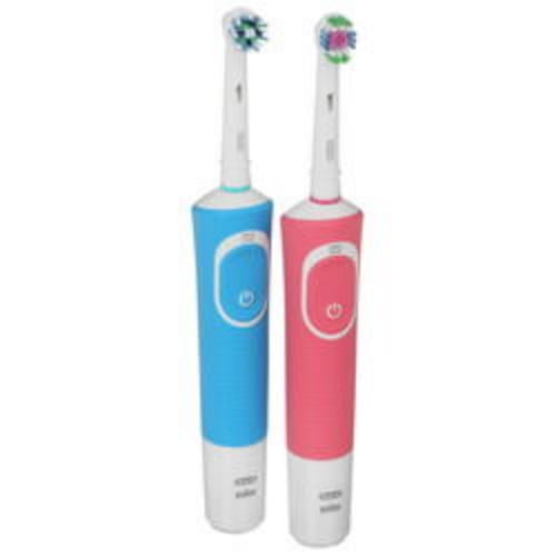 Набор зубных щеток Braun Oral-B Vitality Duo D190/D100.413.1 голубой, розовый