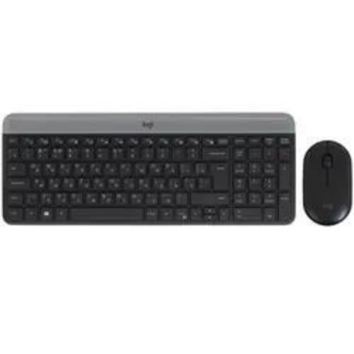 Клавиатура+мышь беспроводная Logitech Slim Wireless Desktop MK470 черный